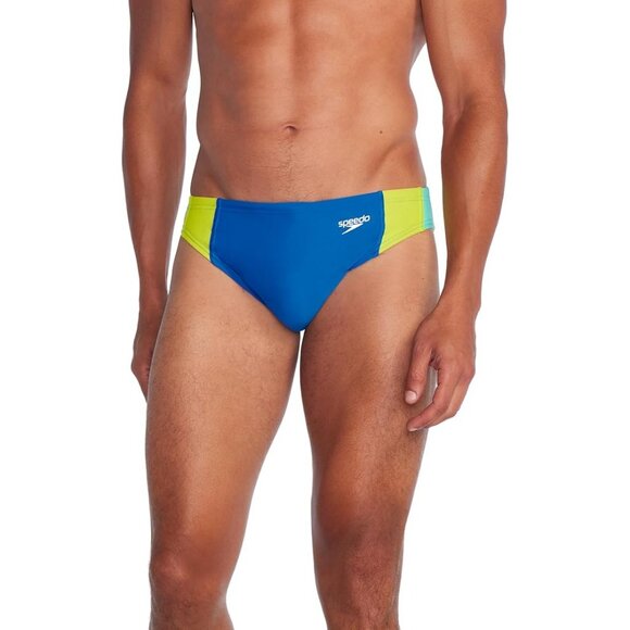 Speedo Men's Swimsuit Brief Eco Flex 2” Outseam Beachstar Turkish Sea 32 - Picture 1 of 2